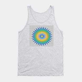 Concentric stars of colors with inbuilt weave Tank Top